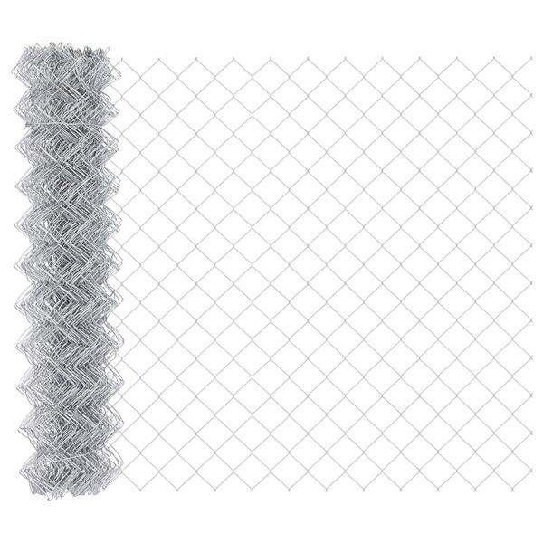 Grote foto vidaxl kettink hek 1.4x10 m warm galvaniseerd staal tuin en terras hekken en schuttingen
