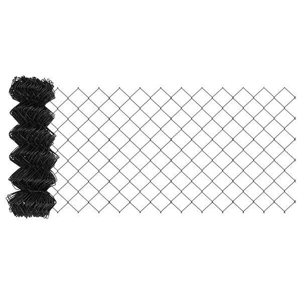 Grote foto vidaxl kettingschakelhek grijs 0.4x25 m staal tuin en terras hekken en schuttingen
