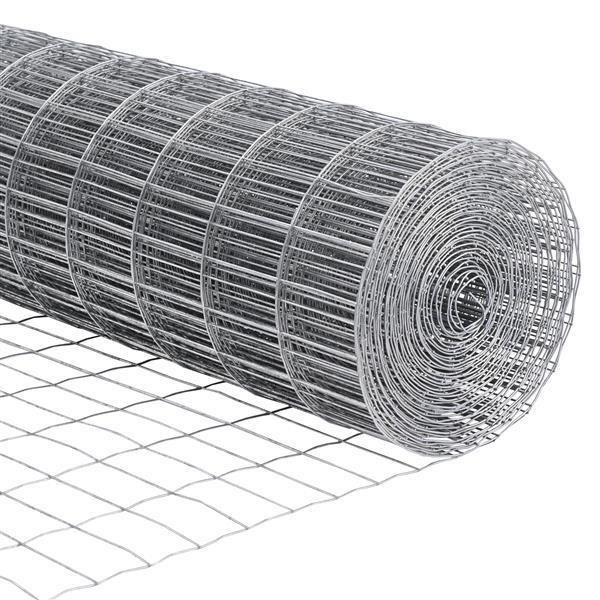 Grote foto vidaxl eurohek 1x25 m verzinkt staal tuin en terras hekken en schuttingen