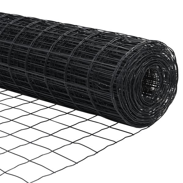 Grote foto vidaxl euro schutting grijs 0.4x25 m staal tuin en terras hekken en schuttingen