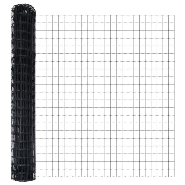 Grote foto vidaxl euro afscheiding grijs 1 6 x 10 m staal tuin en terras hekken en schuttingen