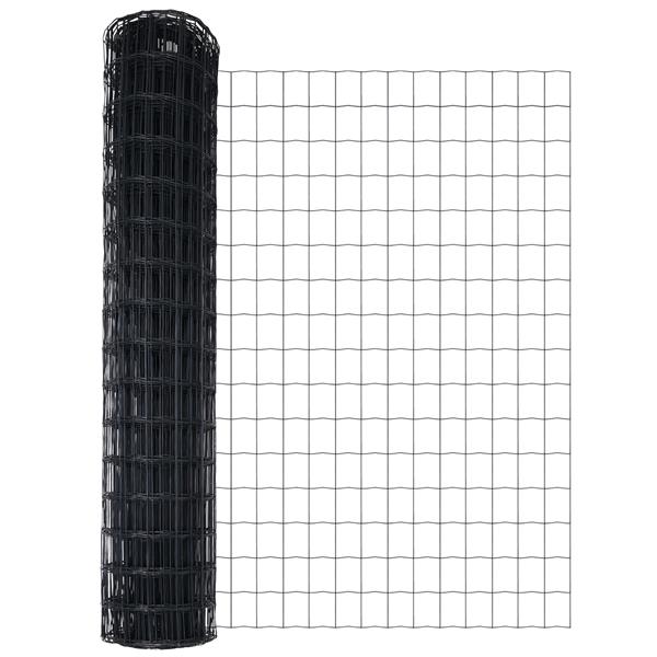 Grote foto vidaxl grijs euro hek 1.4 x 10 m staal tuin en terras hekken en schuttingen