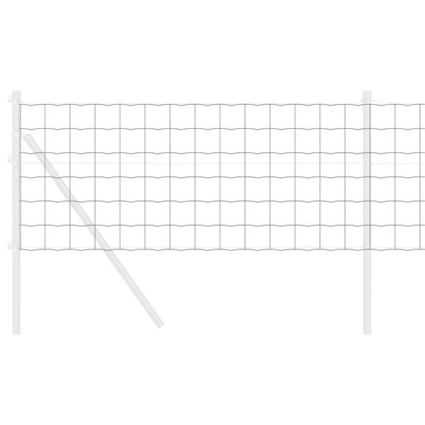 Grote foto vidaxl euro omheining grijs 0 4x50 m staal tuin en terras hekken en schuttingen