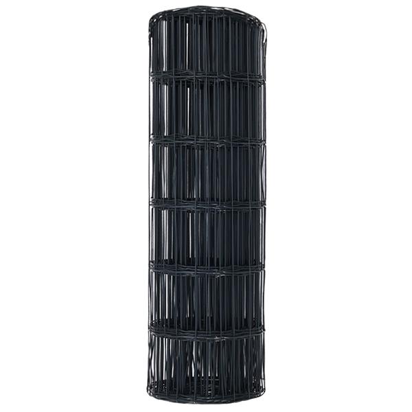 Grote foto vidaxl euro omheining grijs 0 4x50 m staal tuin en terras hekken en schuttingen