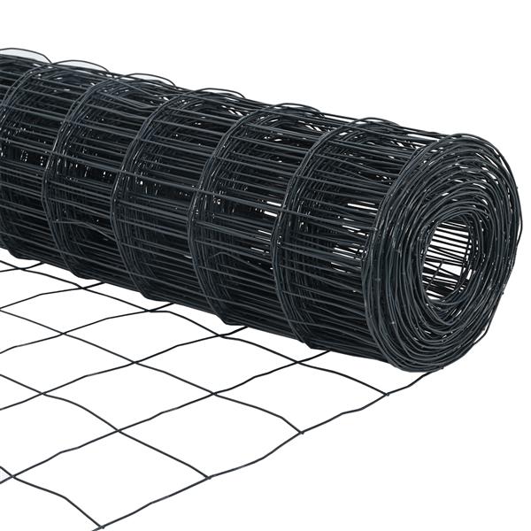 Grote foto vidaxl euro omheining grijs 0 4x50 m staal tuin en terras hekken en schuttingen