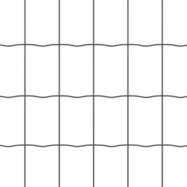 Grote foto vidaxl euro hek grijs 0.6x50 m staal tuin en terras hekken en schuttingen
