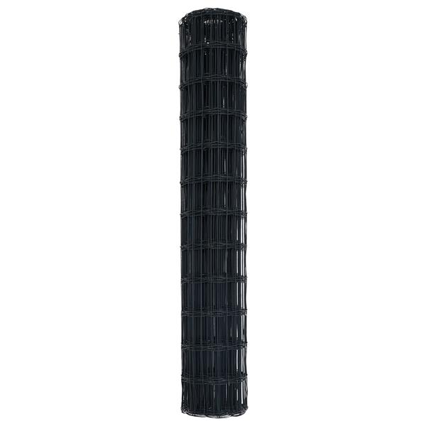 Grote foto vidaxl euro schutting grijs 1.2x25 m staal tuin en terras hekken en schuttingen