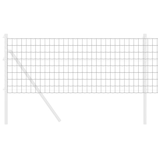 Grote foto vidaxl euro schutting grijs 0 4x25 m staal tuin en terras hekken en schuttingen