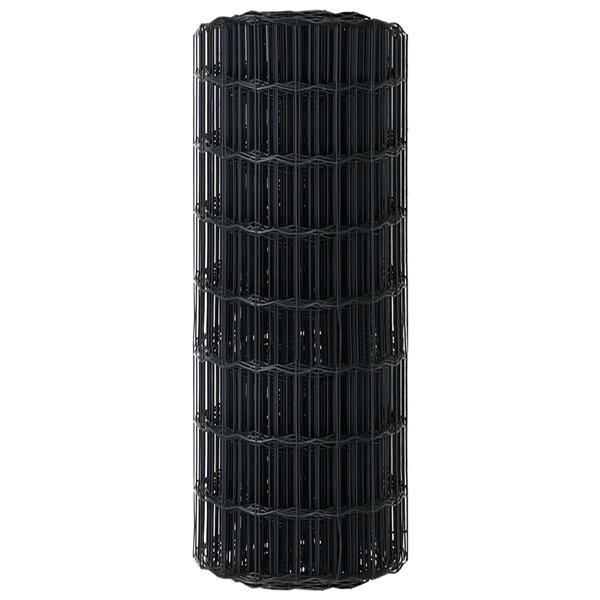 Grote foto vidaxl euro schutting grijs 0 4x25 m staal tuin en terras hekken en schuttingen