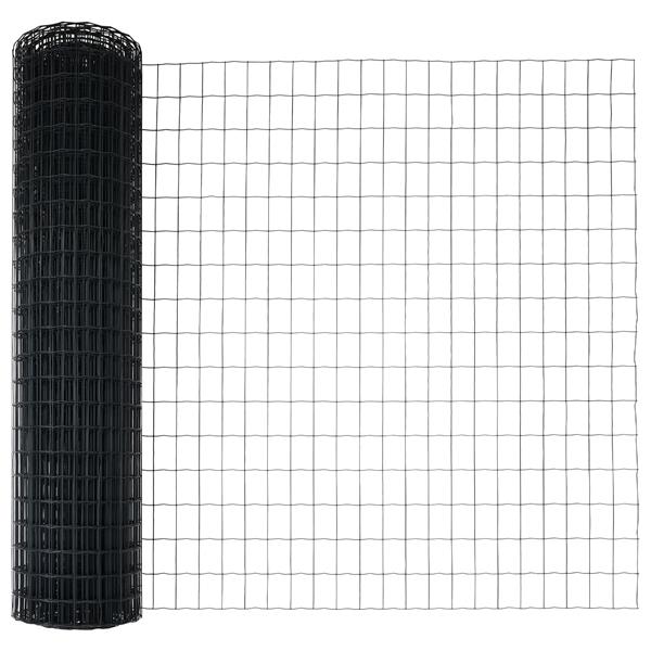 Grote foto vidaxl euro hek grijs 1.2x10 m staal tuin en terras hekken en schuttingen