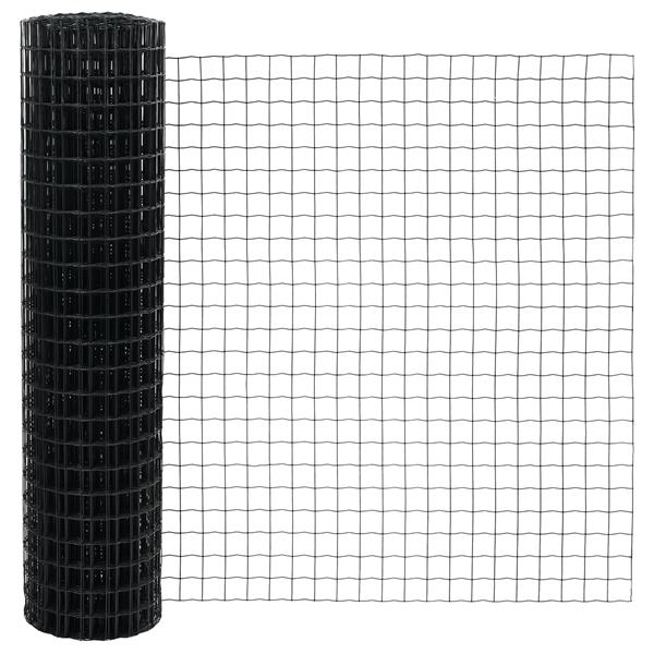 Grote foto vidaxl euro hek grijs 1.4x10 m staal tuin en terras hekken en schuttingen