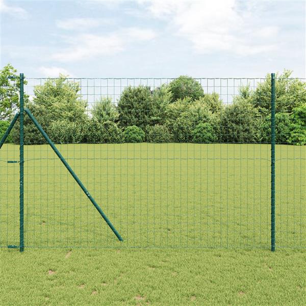 Grote foto vidaxl euro hek groen 1.6x10 m staal tuin en terras hekken en schuttingen