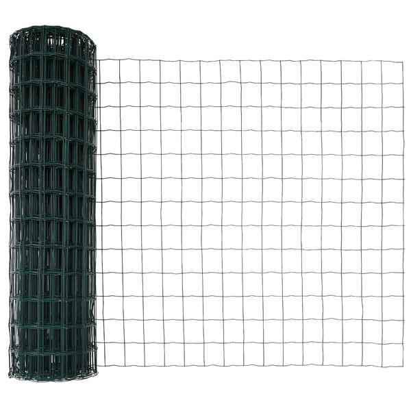 Grote foto vidaxl euro omheining groen 1.4x10 m staal tuin en terras hekken en schuttingen