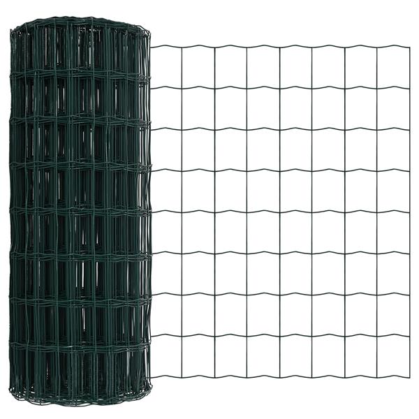 Grote foto vidaxl euro hek groen 0 6x10 m staal tuin en terras hekken en schuttingen