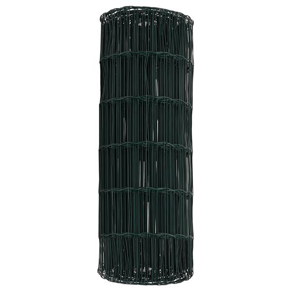 Grote foto vidaxl euro omheining groen 0.6x50 m staal tuin en terras hekken en schuttingen