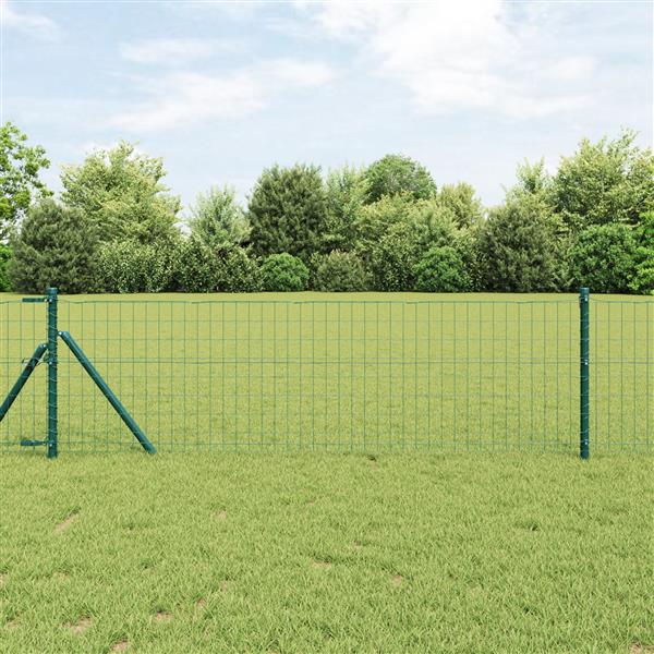 Grote foto vidaxl euro hek groen 0.4x25 m staal tuin en terras hekken en schuttingen