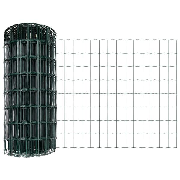 Grote foto vidaxl euro hek groen 0.4x25 m staal tuin en terras hekken en schuttingen
