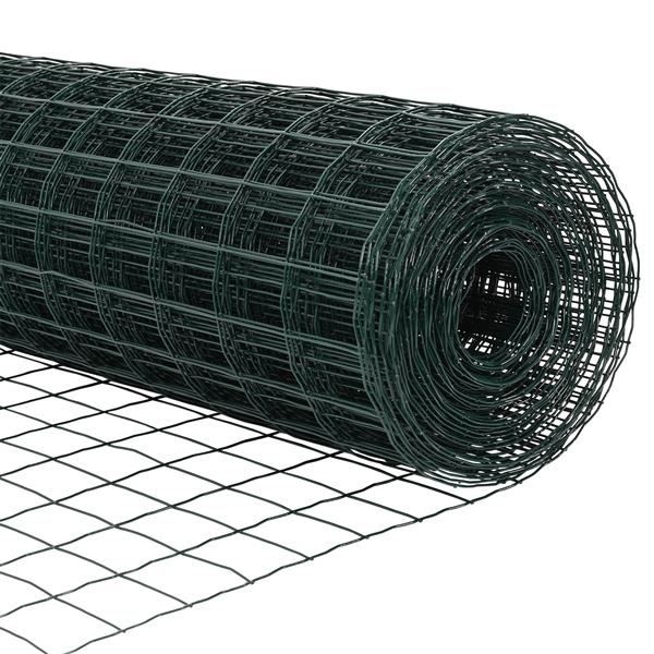 Grote foto vidaxl euro hek groen 0.4x25 m staal tuin en terras hekken en schuttingen