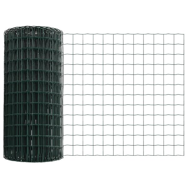 Grote foto vidaxl euro hek groen 0.4x25 m staal tuin en terras hekken en schuttingen