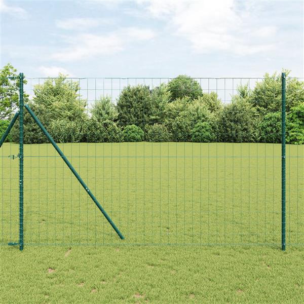 Grote foto vidaxl euro hek groen 1.6x10 m staal tuin en terras hekken en schuttingen