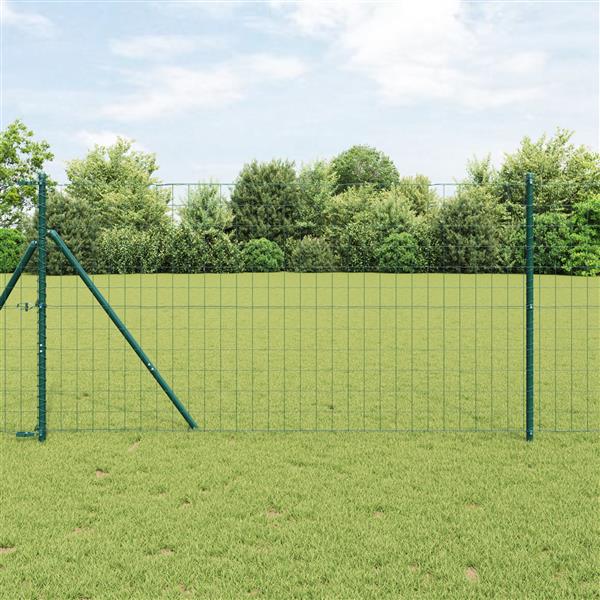 Grote foto vidaxl euro heining groen 1x10 m staal tuin en terras hekken en schuttingen
