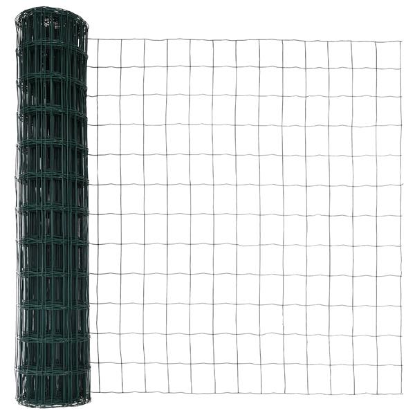 Grote foto vidaxl euro heining groen 1x10 m staal tuin en terras hekken en schuttingen