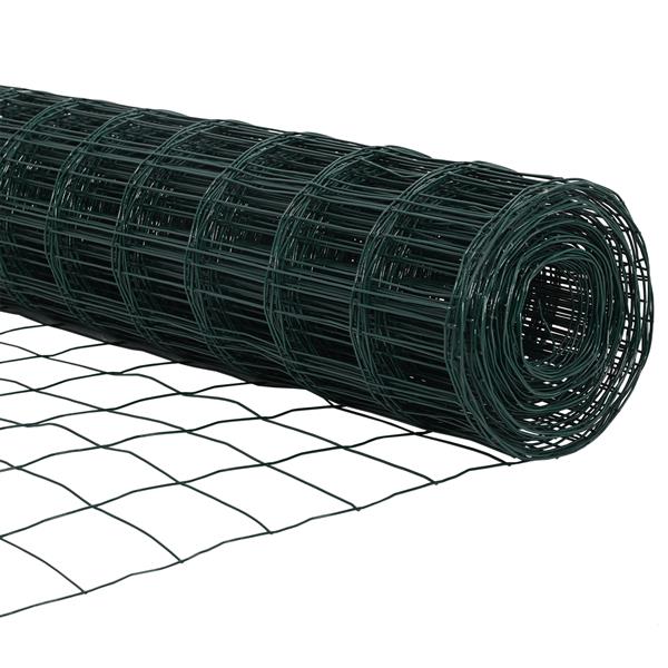 Grote foto vidaxl euro heining groen 1x10 m staal tuin en terras hekken en schuttingen