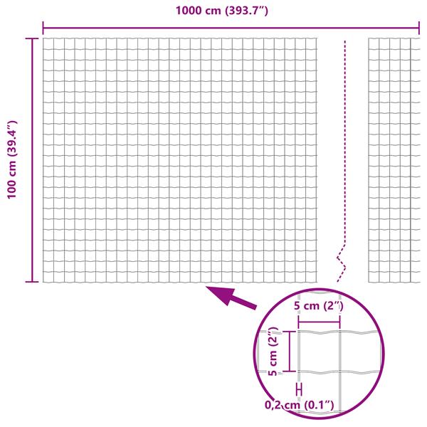 Grote foto vidaxl euro hek groen 1x10 m staal tuin en terras hekken en schuttingen