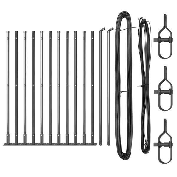 Grote foto vidaxl ligbedden met basisplaten 13 st 32mm 70cm gegalvaniseerd staal tuin en terras overige tuin en terras