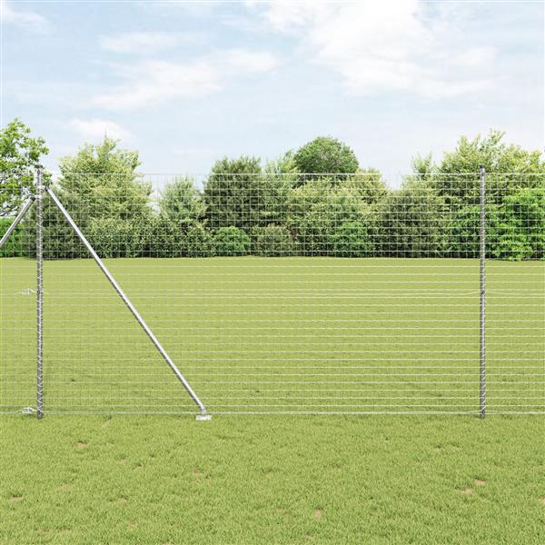 Grote foto vidaxl hekpalen met punten 7 stuks 32 mm 170 cm gegalvaniseerd staal tuin en terras overige tuin en terras