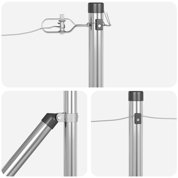 Grote foto vidaxl heipalen met spie 13 stuks 32 mm 60 cm gegalvaniseerd staal tuin en terras overige tuin en terras