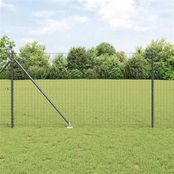 Grote foto vidaxl heipalen met spike 7 stuks 32 mm 140 cm gegalvaniseerd staal tuin en terras overige tuin en terras