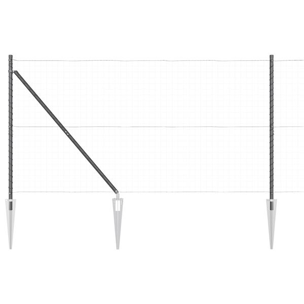 Grote foto vidaxl heipalen met spike 7 stuks 32 mm 140 cm gegalvaniseerd staal tuin en terras overige tuin en terras