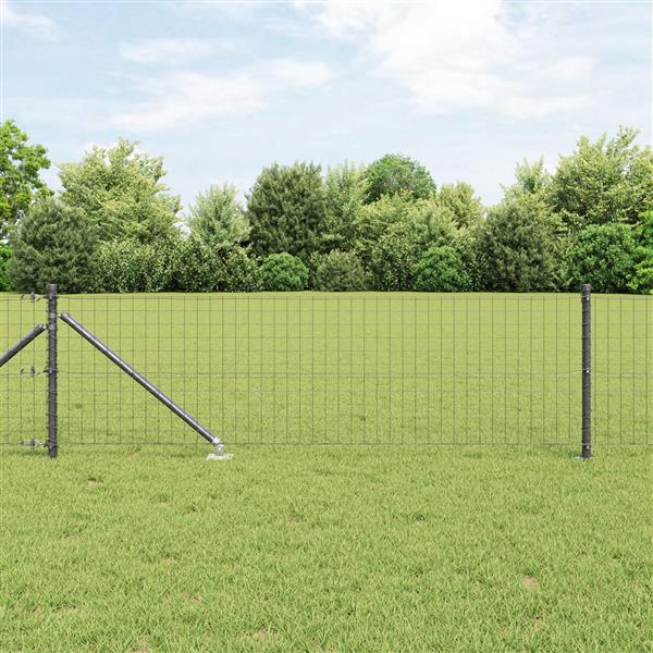 Grote foto vidaxl hekpalen met spike 7 stuks 32 mm 120 cm gegalvaniseerd staal tuin en terras overige tuin en terras