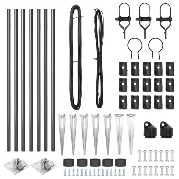 Grote foto vidaxl schuttingpalen met spijker 7 stuks 32 mm 60 cm verzinkt staal tuin en terras overige tuin en terras