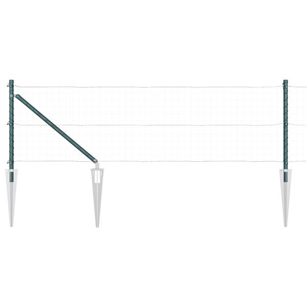 Grote foto vidaxl hekpalen met spike 13 stuks 32 mm 80 cm gegalvaniseerd staal tuin en terras overige tuin en terras