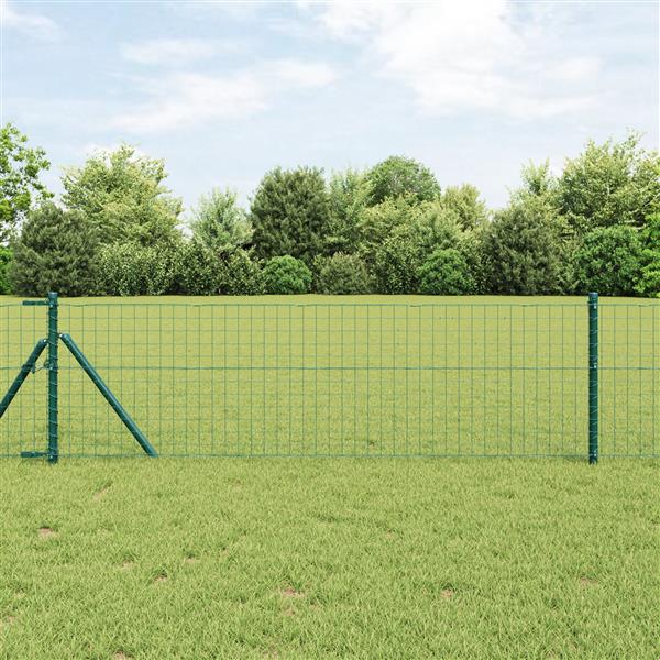 Grote foto vidaxl hekpalen 13 stuks groen 32 mm 120 cm gegalvaniseerd staal tuin en terras overige tuin en terras