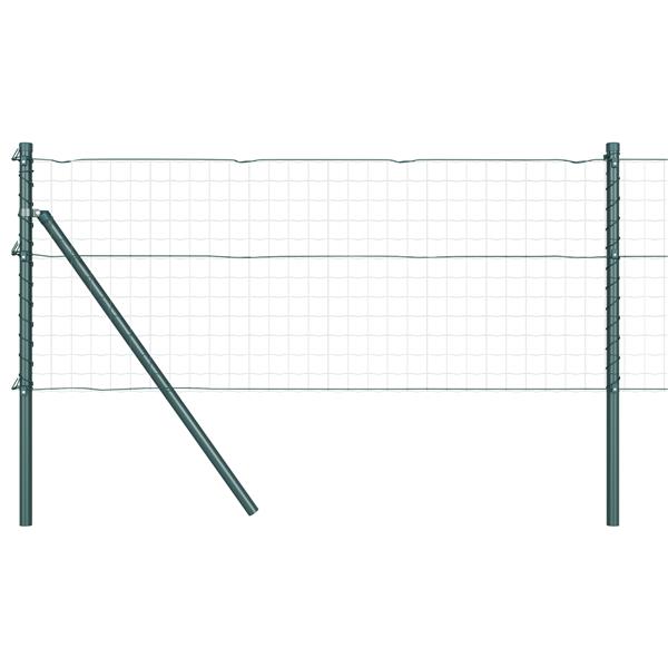Grote foto vidaxl hekpalen 13 stuks groen 32 mm 120 cm gegalvaniseerd staal tuin en terras overige tuin en terras