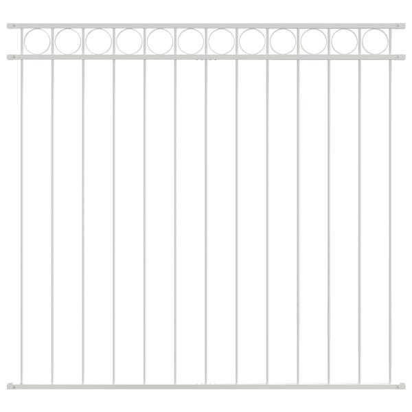 Grote foto vidaxl tuinhek 1 7x1 2 m staal wit tuin en terras hekken en schuttingen