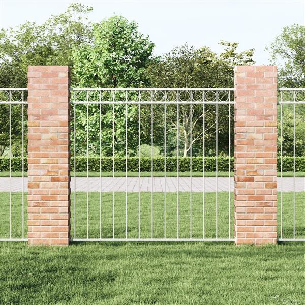 Grote foto vidaxl tuinhek 1 7x1 2 m staal wit tuin en terras hekken en schuttingen