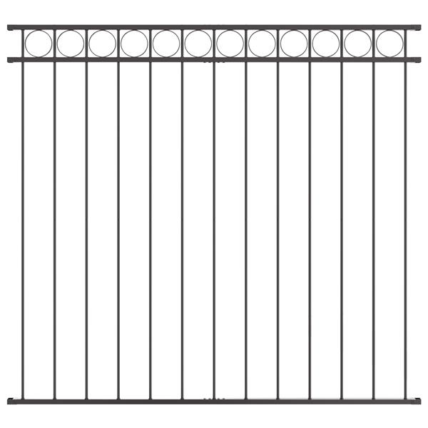 Grote foto vidaxl tuinhek 1 7x1 5 m staal grijs tuin en terras hekken en schuttingen