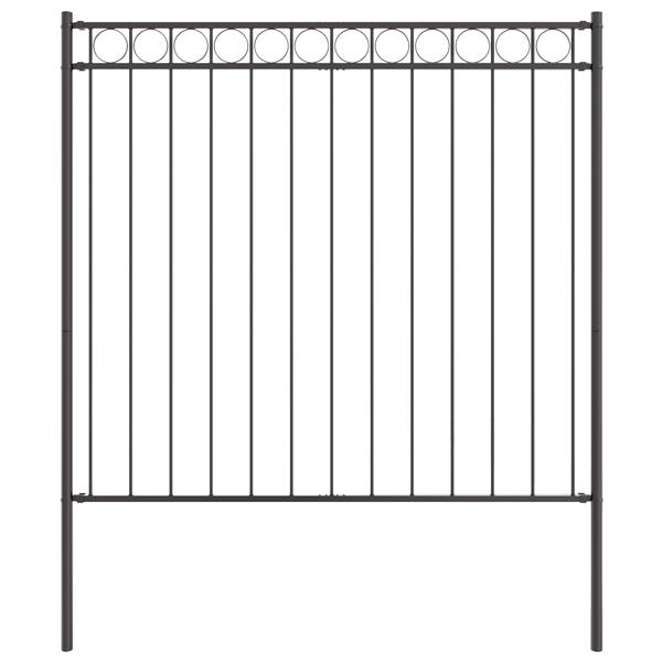 Grote foto vidaxl tuinhek 1 7x1 2 m staal grijs tuin en terras hekken en schuttingen