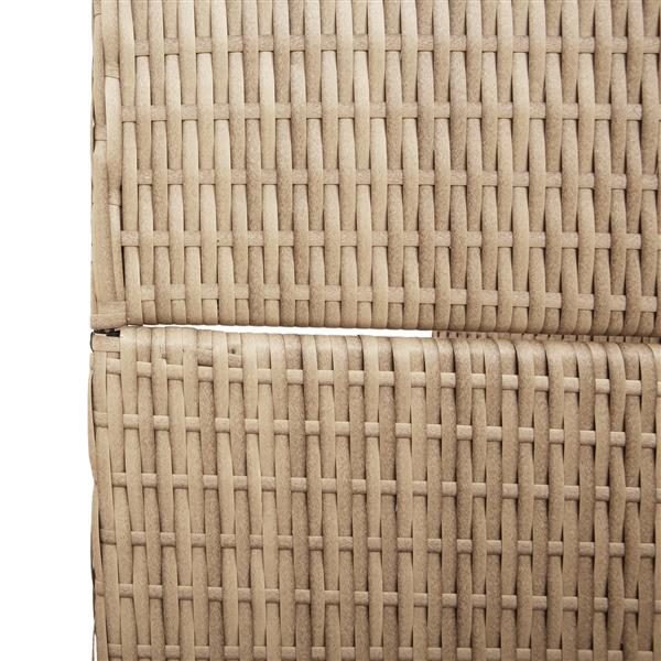 Grote foto vidaxl kamerscherm 6 panelen inklapbaar 294x180 cm poly rattan beige huis en inrichting overige huis en inrichting