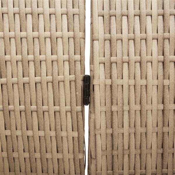 Grote foto vidaxl kamerscherm 6 panelen inklapbaar 294x180 cm poly rattan beige huis en inrichting overige huis en inrichting