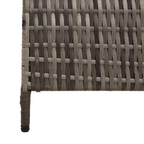 Grote foto vidaxl kamerscherm 3 panelen inklapbaar 147x180 cm poly rattan grijs huis en inrichting overige huis en inrichting
