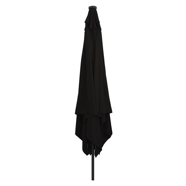 Grote foto vidaxl parasol vierkant met led verlichting 295x245 cm zwart tuin en terras overige tuin en terras