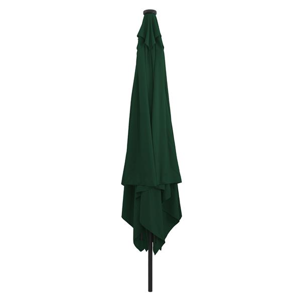 Grote foto vidaxl vierkante tuinparasol met led verlichting 295x245 cm groen tuin en terras overige tuin en terras