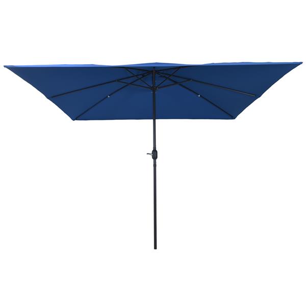Grote foto vidaxl parasol vierkant 295x245 cm azuurblauw tuin en terras overige tuin en terras