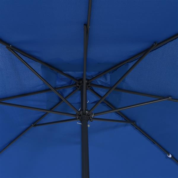 Grote foto vidaxl parasol vierkant 295x245 cm azuurblauw tuin en terras overige tuin en terras