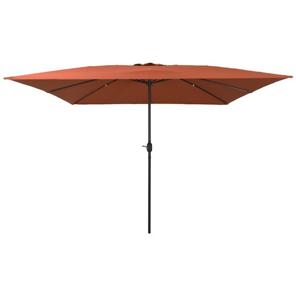 Grote foto vidaxl parasol vierkant 295x245 cm terracottakleurig tuin en terras overige tuin en terras